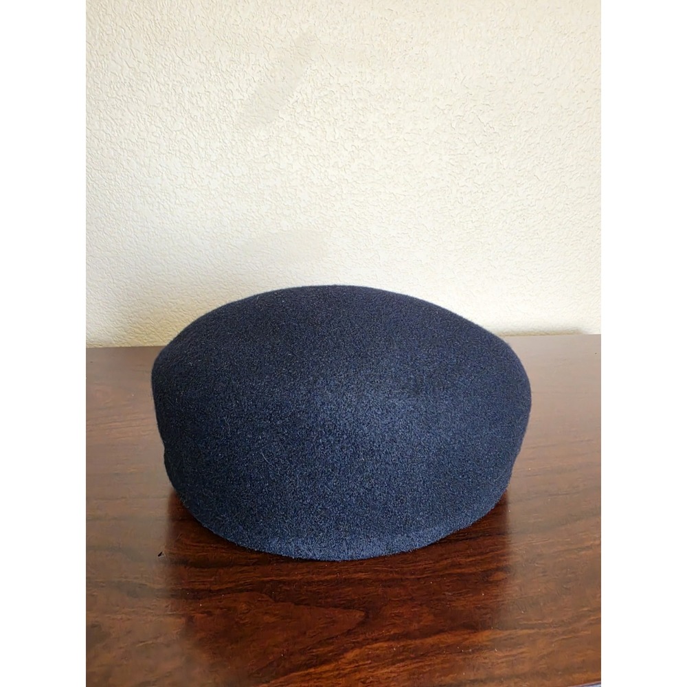 Churchill Ltd Mens Flat Cap XL Navy Blue Felt Ivy Driver Golf Newsboy Hat
